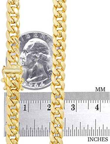 Nuragold 14k Yellow Gold 6mm Solid Miami Cuban Link Chain Bracelet, Mens Jewelry Box Clasp 7" 7.5" 8" 8.5" 9" in Saudi Arabia