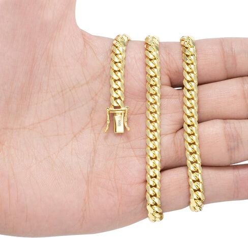 Nuragold 14k Yellow Gold 6mm Solid Miami Cuban Link Chain Bracelet, Mens Jewelry Box Clasp 7" 7.5" 8" 8.5" 9" in Saudi Arabia