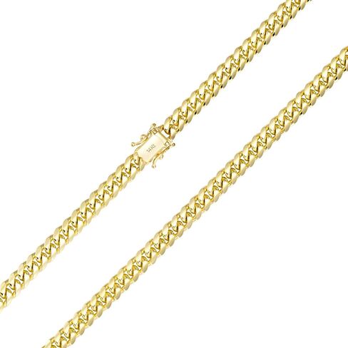 Nuragold 14k Yellow Gold 6mm Solid Miami Cuban Link Chain Bracelet, Mens Jewelry Box Clasp 7" 7.5" 8" 8.5" 9" in Saudi Arabia