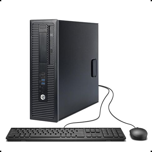 HP كمبيوتر مكتبي رفيع للاعمال 600 G1 SFF من برو ديسك بمعالج انتل i5-4570 حتى 3.60GHz وRAM 8GB وهارد ديسك 500GB ودي في دي وUSB 3.0 وويندوز 10 برو 64 بت (مجدد) (8GB RAM | 500GB HDD) (مجدد) in Saudi Arabia