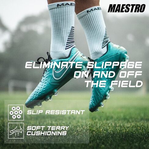 جوارب Maestro Grip - جوارب مضادة للانزلاق للرجال والنساء - جوارب مضادة للانزلاق لكرة القدم وكرة القدم وكرة السلة والهوكي in Kuwait