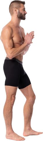 American Heaven Men's Boxer Briefs | Ultra Soft Micro Fiber Fitted Boxer Brief with Fly-Pack of 6 in Saudi Arabia