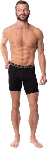 American Heaven Men's Boxer Briefs | Ultra Soft Micro Fiber Fitted Boxer Brief with Fly-Pack of 6 in Saudi Arabia