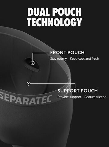 Separatec Men's Dual Pouch Underwear Moisture Wicking 8" Active Performance Boxer Briefs 2-3 Pack in Saudi Arabia