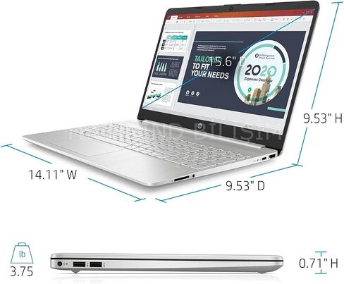 HP لاب توب 15 Dy-1091wm، كور i3-1005G1، ذاكرة رام 8 جيجابايت، هارد SSD 256 جيجابايت، 15.6 بوصة، ويندوز 10، كيبورد انجليزي (فضي) in Kuwait