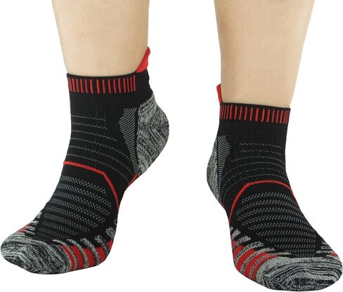 Bauvale Men's and Women's Anti Blister Odor Control Cushioned Ankle Low Cut Sneaker Running and Cycling Socks in Kuwait