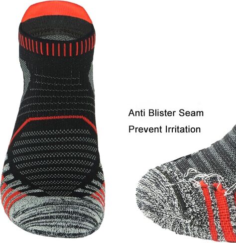 Bauvale Men's and Women's Anti Blister Odor Control Cushioned Ankle Low Cut Sneaker Running and Cycling Socks in Kuwait