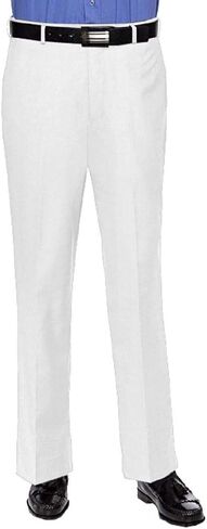 RGM Mens Slim fit Dress Pants Flat-Front - Modern Formal Business Wrinkle Free No Iron in Kuwait
