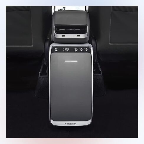ثلاجة سيارة محمولة TESCAMP Tesla Model Y 12 فولت، 5 لتر (5.28qt)، فريزر ضاغط، مبرد، أكثر دفئًا، ثلاجة للخارج، السفر، التخييم، حجم صغير عمودي in Kuwait