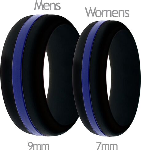 FLEX Ring - Womens Mens Black Silicone Ring - Changeable Color Bands - Many Colors - Safe, Durable, Everyday Wear Wedding Band - 1 Ring - Sizes 4-16 in Saudi Arabia