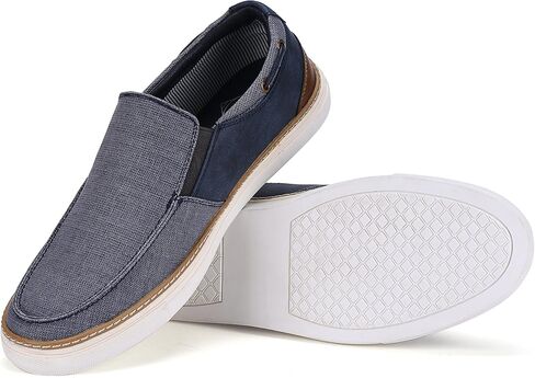 GALLERY SEVEN Mens Casual Boat Shoes - Slip On Sneakers - Canvas Shoes for Men in Kuwait