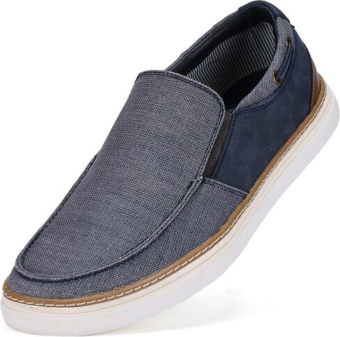 GALLERY SEVEN Mens Casual Boat Shoes - Slip On Sneakers - Canvas Shoes for Men in Kuwait