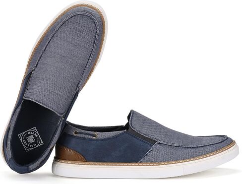 GALLERY SEVEN Mens Casual Boat Shoes - Slip On Sneakers - Canvas Shoes for Men in Kuwait