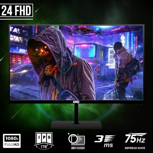 Gaming Desktop PC, Intel i5 6th, TechMagnet Galaxy, 16GB RAM, 1TB SSD | 2TB HDD, MTG New Dual 24 Inch Monitor, RGB Keyboard Mouse, GT 1030, Speaker, Webcam, Win 10 Pro (Renewed) in Kuwait