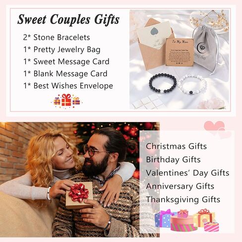 UPROMI Matching Bracelets for Couples/Soulmate/Man/Husband/Girlfriend/Boyfriend/Fiance, Anniversary Valentines Day Gifts in Kuwait