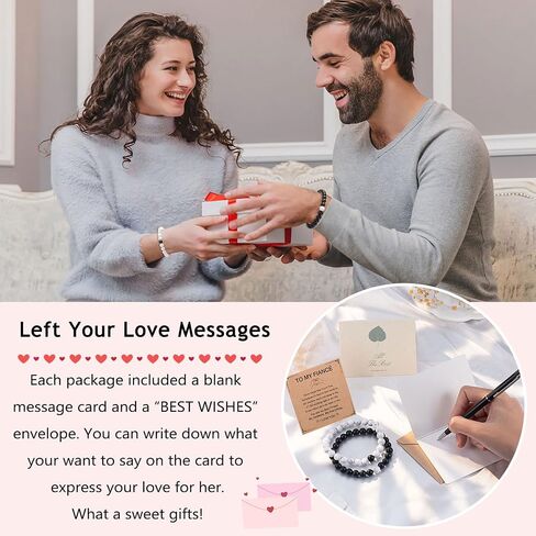 UPROMI Matching Bracelets for Couples/Soulmate/Man/Husband/Girlfriend/Boyfriend/Fiance, Anniversary Valentines Day Gifts in Kuwait