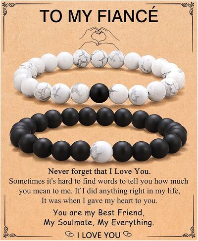 UPROMI Matching Bracelets for Couples/Soulmate/Man/Husband/Girlfriend/Boyfriend/Fiance, Anniversary Valentines Day Gifts in Kuwait