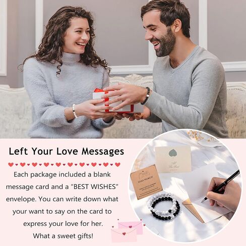 UPROMI Matching Bracelets for Couples/Soulmate/Man/Husband/Girlfriend/Boyfriend/Fiance, Anniversary Valentines Day Gifts in Kuwait