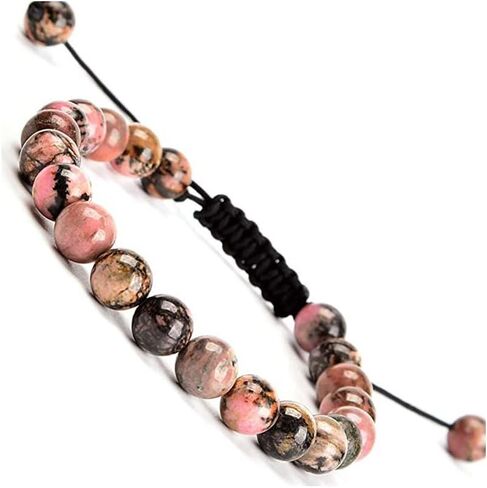 Natural Healing Power Gemstone Crystal Beads Bracelet Unisex Adjustable Macrame stretch Bracelets Tiger Eye Amazonite Amethyst Energy Power beaded Bracelets Jewelry 8mm in Kuwait