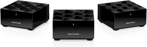 NETGEAR Nighthawk Advanced Whole Home Mesh WiFi 6 System (MK63S) with Free Armor Security – AX1800 Router with 2 Satellite Extenders, Coverage up to 4,500 sq. ft. and 25+ Devices (Renewed) in Saudi Arabia