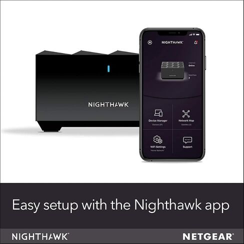 NETGEAR Nighthawk Advanced Whole Home Mesh WiFi 6 System (MK63S) with Free Armor Security – AX1800 Router with 2 Satellite Extenders, Coverage up to 4,500 sq. ft. and 25+ Devices (Renewed) in Saudi Arabia