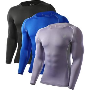 Runhit Compression Shirts for Men Long Sleeve Cool Dry Athletic Workout Tee Shirts Fishing Sun Shirts Sports Thermal Tights