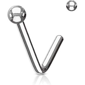 Ball End 316L Surgical Steel L Bend Stud Nose Ring in Saudi Arabia