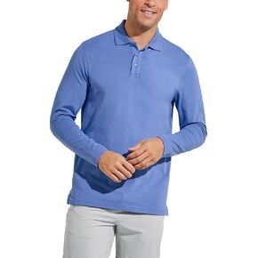 Coolibar UPF 50+ Men's Coppitt Long Sleeve Weekend Polo - Sun Protective