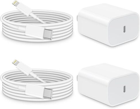 شاحن iPhone 14 13 12 شحن سريع، 【معتمد من Apple MFi 】 شاحن سريع USB C بقوة 20 وات مع كابل SCSI للشحن السريع بطول 6 أقدام لأجهزة iPhone 14/13/12/11/Xs/8، وiPad، وAirPods Pro والمزيد in Kuwait