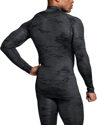 TSLA 1 or 3 Pack Men's UPF 50+ Mock Long Sleeve Compression Shirts, Athletic Workout Shirt, Water Sports Rash Guard in Saudi Arabia