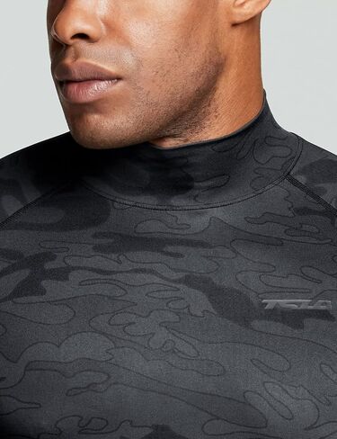 TSLA 1 or 3 Pack Men's UPF 50+ Mock Long Sleeve Compression Shirts, Athletic Workout Shirt, Water Sports Rash Guard in Saudi Arabia