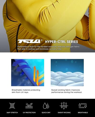 TSLA 1 or 3 Pack Men's UPF 50+ Mock Long Sleeve Compression Shirts, Athletic Workout Shirt, Water Sports Rash Guard in Saudi Arabia