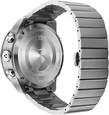 CakCity Altimeter Watch Stainless Steel Analog Digital Watches for Men Waterproof Pilot Watch Compass Diving Outdoor Sport Watch for Men 20ATM in Kuwait