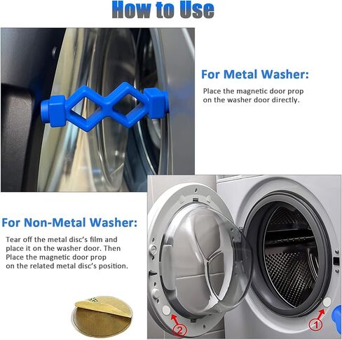 Washer Door Prop, Magoog Front Load Washer Door Prop, Keep Front Load Washer Door Open and Dry to Prevent Damping, Washer Door Holder for Front Load Washing Machines, Black in Kuwait