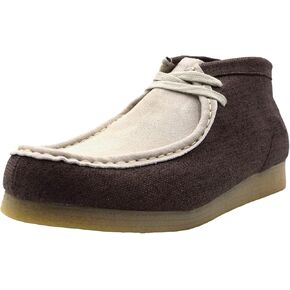 NEKTA /ke'nekt/ Kingston Chukka Boots for Men - Men's High-Top Casual Boots - Dessert Boots - Leather Suede and Textile in Kuwait