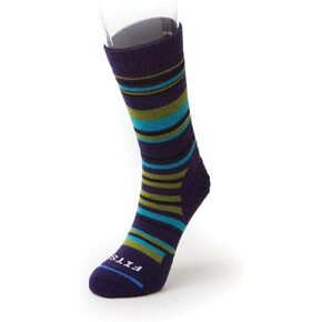 FITS Medium Hiker – Crew: Hiking Socks for Camping, Trails, Trekking, Fishing, Hunting, and Outdoors, Striped - M in Kuwait