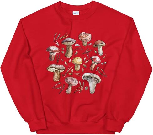 Cute Mushroom Plus Size 3XL 4XL 5XL Women Men Unisex Sweatshirt in Kuwait