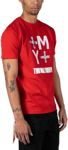 Two Mill Twenty Men's Inverse Logo Graphic T-Shirt | Street Style Money Tee in Saudi Arabia