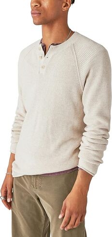 Lucky Brand Men's Cloud Soft Henley Sweater in Saudi Arabia