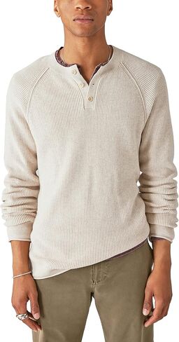 Lucky Brand Men's Cloud Soft Henley Sweater in Saudi Arabia
