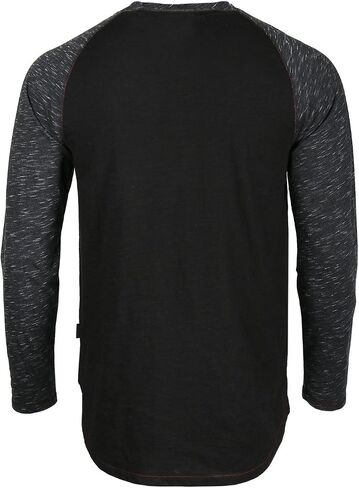 ZIMEGO Mens Long Sleeve V Neck Henley - Thin Color Block Raglan Casual T-Shirt in Kuwait