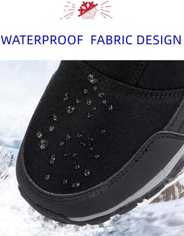 SEEKLUX Mens Snow Boots Waterproof Lightweight High Top Outdoor Work Shoes Non-Slip Hiking Walking Winter Shoes in Saudi Arabia