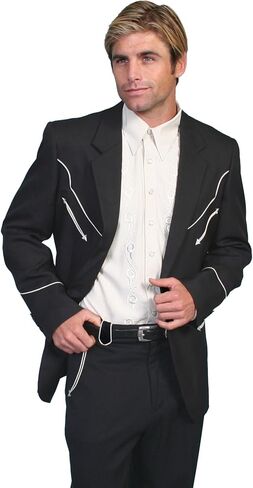 Scully Men's Retro Western Jacket - P-656Blk in Kuwait