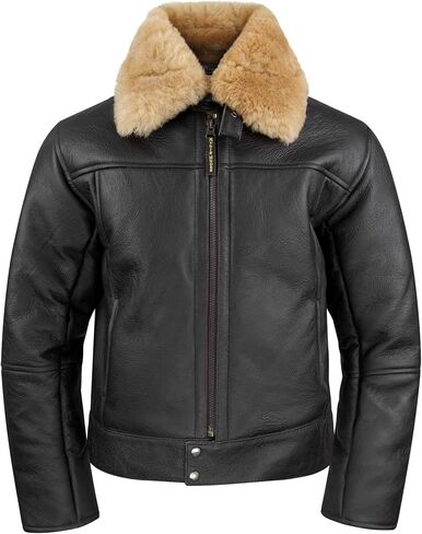 Noble House Sheepskin Bomber Flight Jacket Stuka Mocca in Saudi Arabia