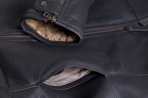 Noble House Sheepskin Bomber Flight Jacket Stuka Mocca in Saudi Arabia