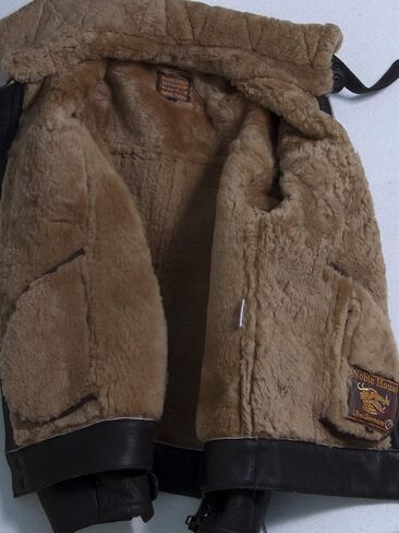 Noble House Sheepskin Bomber Flight Jacket Stuka Mocca in Saudi Arabia