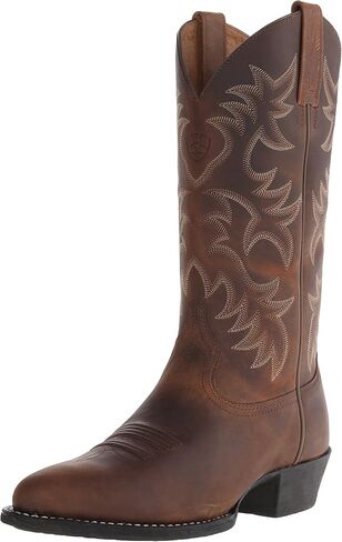 ARIAT Men's Heritage Western R Toe Cowboy Boots, Distressed Brown, 7.5 2E (Wide) in Saudi Arabia