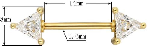 Excepro Nipplerings Barbell 316L Surgical SS Black CZ Nipple Barbell Shiny Nipple Piercing Fairyland in Saudi Arabia