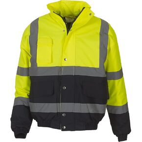 Yoko Hi Vis Two Tone Bomber Jacket - Orange or Yellow/Sml - 3XL in Saudi Arabia