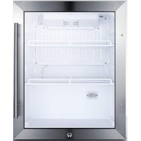 Summit Appliance SPR314LOSCSS Compact Outdoor Beverage Center with Stainless Steel Trimmed Glass Door, Automatic Defrost, Adjustable Thermostat, Stainless Steel Cabinet and Front Lock in Kuwait